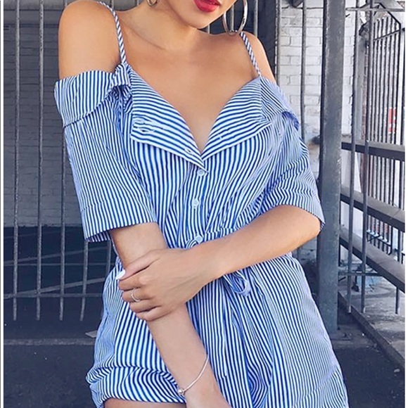 Love & Other Things Dresses & Skirts - ✨Brand New✨ Abbie Striped Playsuit Dress
